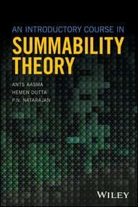 Produktbild: An Introductory Course in Summability Theory