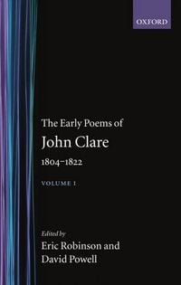 Produktbild: The Early Poems of John Clare 1804-1822: Volume I