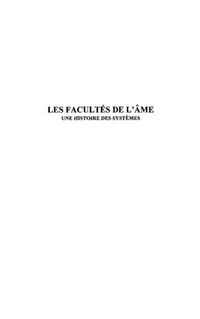 Produktbild: Facultes de l'ame
