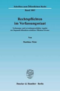 Produktbild: Rechtspflichten im Verfassungsstaat.