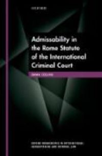Produktbild: Admissibility in the Rome Statute of the International Criminal Court