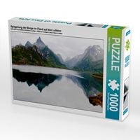 Produktbild: CALVENDO Puzzle Spiegelung der Berge im Fjord auf den Lofoten | 1000 Teile Lege-Gr&ouml;&szlig;e 64x48cm Foto-Puzzle f&uuml;r gl&uuml;ckliche Stunden