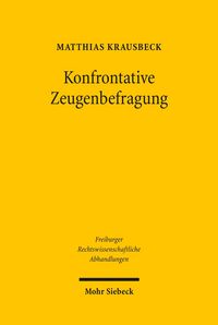Produktbild: Konfrontative Zeugenbefragung