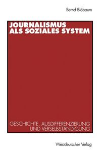 Produktbild: Journalismus als soziales System