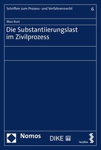 Produktbild: Die Substantiierungslast im Zivilprozess