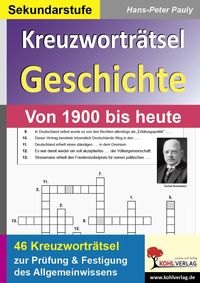 Produktbild: Kreuzwortr&auml;tsel Geschichte / Aktuell