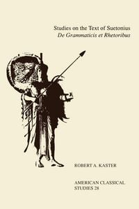 Produktbild: Studies on the Text of Suetonius de Grammaticis Et Rhetoribus