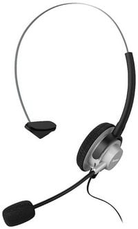 Produktbild: Hama In-Ear-Headset On Ear Headset kabelgebunden Mono Schwarz/Silber Lautst&auml;rkeregelung Telefon