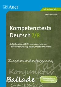 Produktbild: Kompetenztests Deutsch, Klasse 7/8