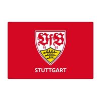 Produktbild: Cover-your-desk Schreibtischunterlage f&uuml;r Kinder und Erwachsene VfB Stuttgart Logo rot - 60 x 40 cm, aus premium Vinyl