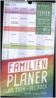 Bild vom Artikel Familienplaner 24/25 Wand-Kalender 5-spaltig [Rainbow] 18 Monate vom Autor 