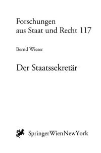 Produktbild: Der Staatssekret&auml;r