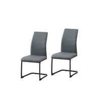 Produktbild: HTI-Living Schwingstuhl 2er Set PU grau SallyP Freischwinger Esszimmerstuhl Kunstleder