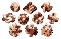 Produktbild: Philos 6922 - Holzpuzzle-Sortiment, mit 10 unterschiedlichen Knobelspielen