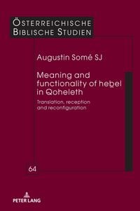 Produktbild: Meaning and functionality of heḇel in Qoheleth