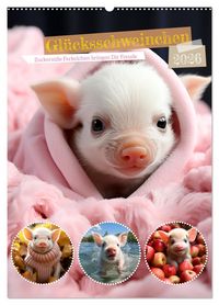 Produktbild: Gl&uuml;cksschweinchen (Wandkalender 2026 DIN A2 hoch), CALVENDO Monatskalender
