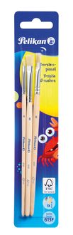 Produktbild: Pelikan Borstenpinsel, Sorte 613F, 3er Set mit den Größen 4, 6 und 8