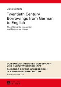 Produktbild: Twentieth-Century Borrowings from German to English