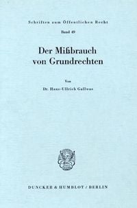 Produktbild: Der Mi&szlig;brauch von Grundrechten.