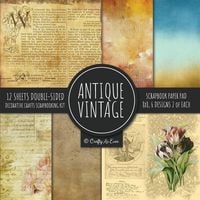 Produktbild: Antique Vintage Scrapbook Paper Pad 8x8 Decorative Scrapbooking Kit Collection for Cardmaking, DIY Crafts, Creating, Old Style Theme, Multicolor Desig
