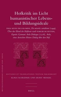 Produktbild: Hofkritik Im Licht Humanistischer Lebens- Und Bildungsideale