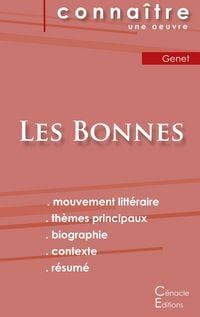 Produktbild: Fiche de lecture Les Bonnes de Jean Genet (analyse litt&eacute;raire de r&eacute;f&eacute;rence et r&eacute;sum&eacute; complet)
