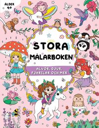 Produktbild: Stora m&aring;larboken f&ouml;r flickor