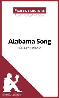 Produktbild: Alabama Song de Gilles Leroy (Fiche de lecture)