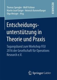 Produktbild: Entscheidungsunterstu&uml;tzung in Theorie und Praxis