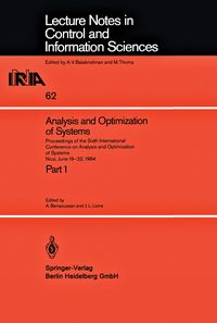 Produktbild: Analysis and Optimization of Systems