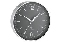 Produktbild: TFA Analoge Funk-Wanduhr mit Aluminium-Rahmen