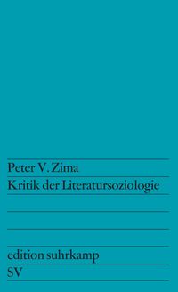 Produktbild: Kritik der Literatursoziologie