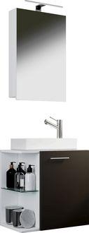 Produktbild: 3-tlg G&auml;ste WC Waschplatz Waschtisch Hausa Schrank