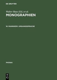 Produktbild: Mannheim. Umgangssprache