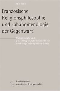 Produktbild: Franz&ouml;sische Religionsphilosophie und -ph&auml;nomenologie der Gegenwart