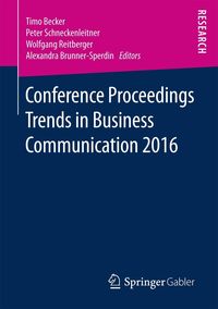 Produktbild: Conference Proceedings Trends in Business Communication 2016