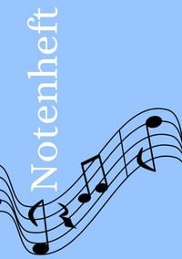 Produktbild: Notenheft: DIN A5 Notenlinienheft | 100 Seiten mit 12 Notenzeilen / Systeme pro Blatt | Papier 90g/m&sup2; | Musikheft mit Notenlinien