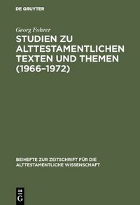 Produktbild: Studien zu alttestamentlichen Texten und Themen (1966&ndash;1972)
