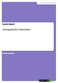 Produktbild: Anorganische Solarzellen