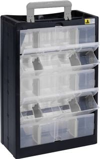 Produktbild: Allit 466260 Kleinteilmagazin VarioPlus DrawBox C 40 (B x H x T) 300 x 465 x 155 mm Schwarz, Grau 1 St.