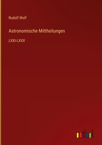 Produktbild: Astronomische Mittheilungen