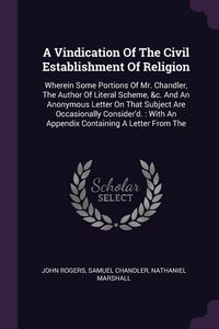 Produktbild: A Vindication Of The Civil Establishment Of Religion