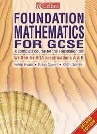 Produktbild: Foundation Mathematics for GCSE