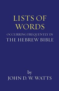 Produktbild: Lists of Words Occurring Frequently in the Hebrew Bible