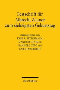 Produktbild: Festschrift f&uuml;r Albrecht Zeuner zum siebzigsten Geburtstag