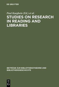Produktbild: Studies on research in reading and libraries