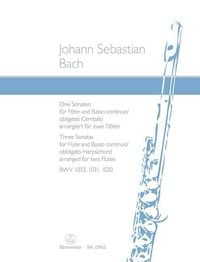 Produktbild: Bach, J: Drei Sonaten f&uuml;r Fl&ouml;te BWV 1033, 1031, 1020