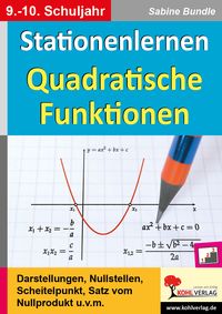 Produktbild: Stationenlernen Quadratische Funktionen