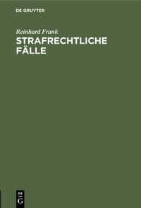 Produktbild: Strafrechtliche F&auml;lle
