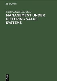 Produktbild: Management Under Differing Value Systems